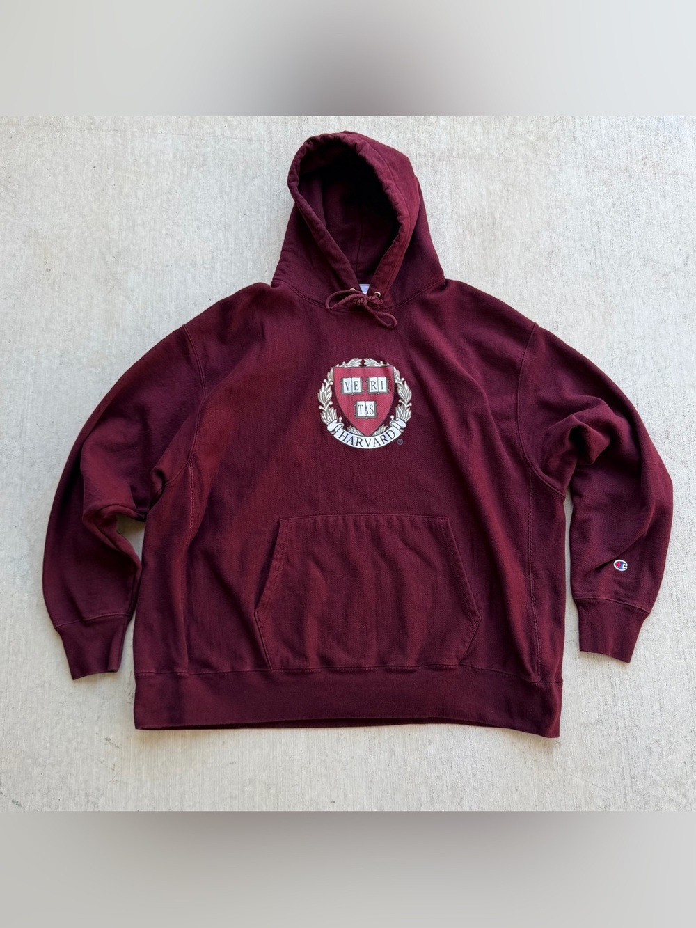 Vintage Harvard University Hoodie Champion Reverse Weave Crimson Y2K 3XL
